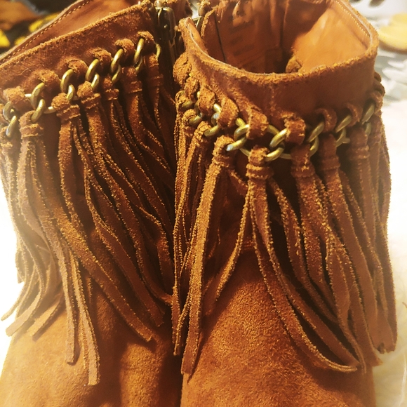 Not Rated fringe studded heel bootie size 8 - Picture 9 of 14
